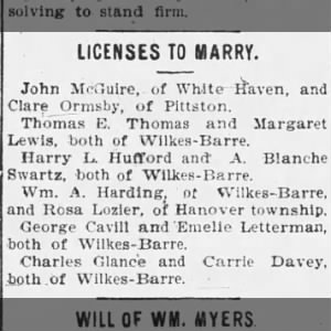 Marriage of McGuire / Ormsby