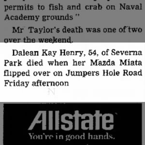 Dalean Kay Henry Accident