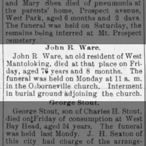Obituary for John R. Ware