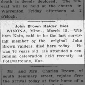 Obituary for John Brown Brown