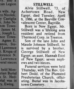 Obituary for Alvie STTLLWELL