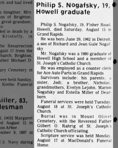 Obituary Philip Steven Nogafsky