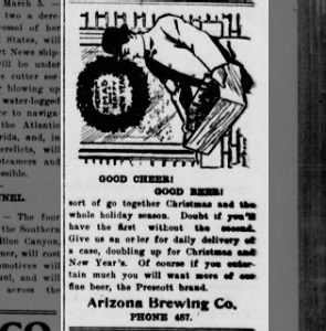 19080311 Weekly Journal-Miner Prescott, Arizona Arizona Brewing Company AD