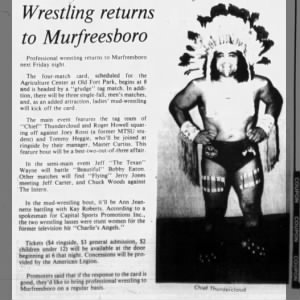 Wrestling Murfreesboro Ten June 26, 1982