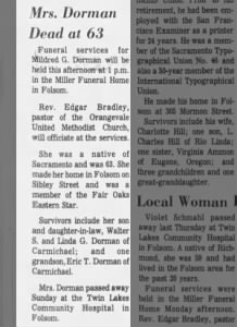 Obituary for Mildred G. Dorman