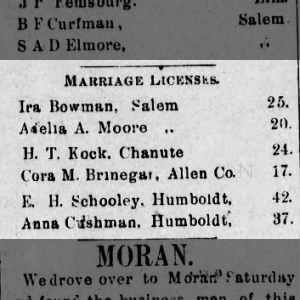 Marriage of Boman / Moore