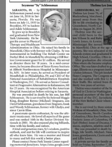 Obituary for Sy Schlossman