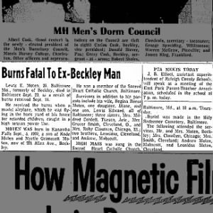 Burns Fatal to Ex-Beckley Man