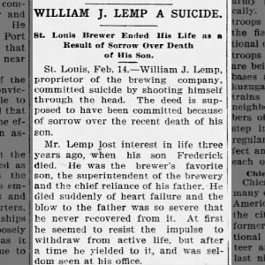 Obituary for WILLIAM J. LEMP