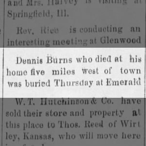 Dennis Burns Burial