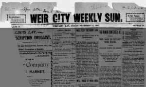 Weir City Weekly Sun 1897
