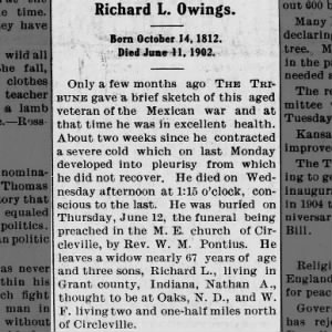 Obituary for Richard L. Owings