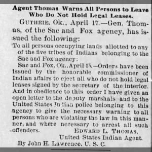 Notice to illegal immigrants in indian territory to leave 