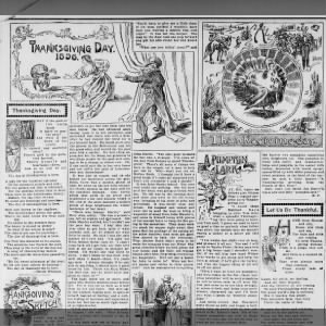 1896.11.21 Cromwell's Kansas Mirror, KS City, Thanksgiving Day SKETCHES, poem