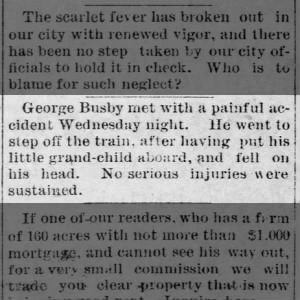 George Busby has accident