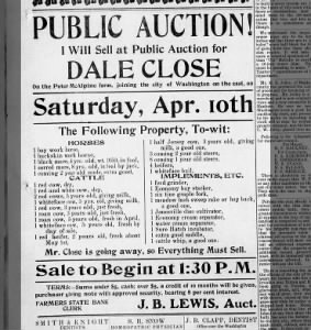 public auction Dale Close