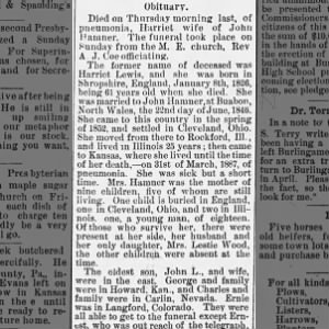 Obituary for Harriet Lewis