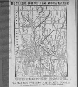 Map of St. Louis, Fort Scott & Wichita RR
