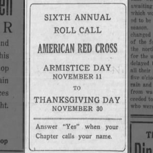 Sixth Annual Roll Call American Red Cross
Mitchell County