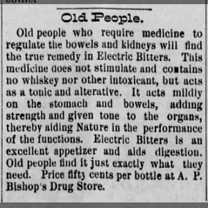 Old People Advert 1896 Readsboro Enterprise p6 Feb 01