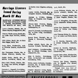 Newspaper Article-Marriage License George Friday to Virginia Fraser