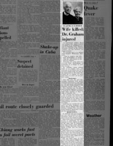 1949 8 24 Regina Post Mrs Angus A Graham killed in  car crash