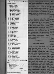Wells Street Church - 1874 names of members