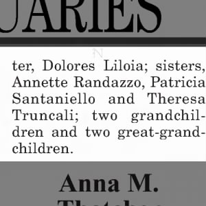 Obituary for Dolores Liloia