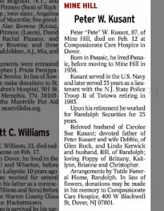 Obituary for Peter W. Kusant