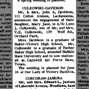 Marriage of Davidson / CuDcowskl