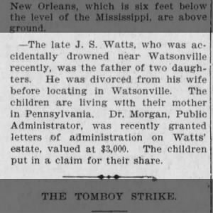 J. S. Watts Death