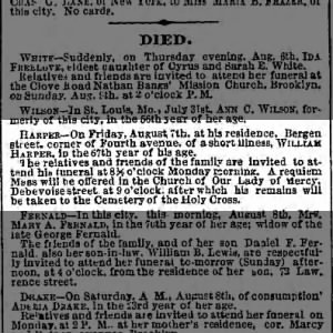 William Harper funeral notice