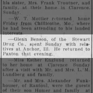 Glenn Benson Visits Family at Anchor-1911