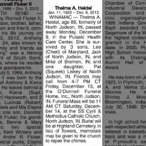 Obituary for Thelma A. Heidel