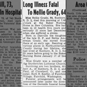 Obituary for Nellie Grady