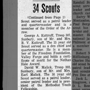 David Malick- Scout Troop 302