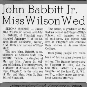 Marriage of Babbitt / Wilson