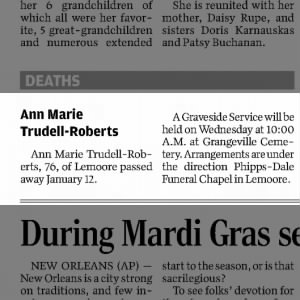 Obituary for Ann Marie Trudell-Roberts