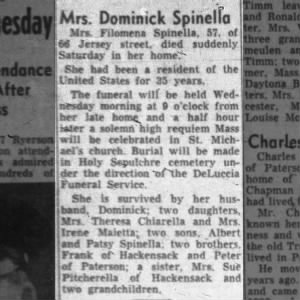 Obituary for  Spinelfa