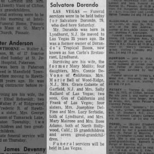 Obituary for Salvatore Dorando