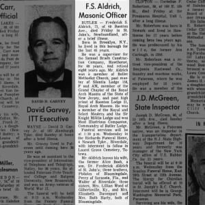 Obituary for F.S. Aldrich