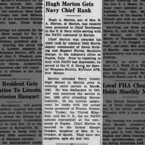 Hugh Morton gets Navy Chief Rank January 29 1959