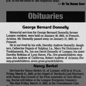 Obituary for George Bernard Donnelly