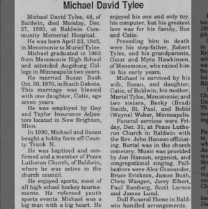 Obituary for Michael David Tylee