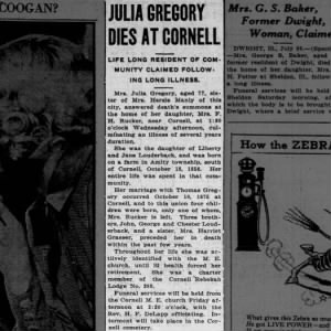 Obituary for Julia Gregory