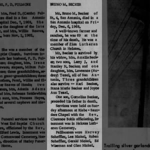 Obituary for Bruno M. Becker