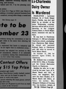 Lawrence Ecklund murder/Obit