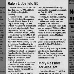 Obituary for Ralph J. Josifek