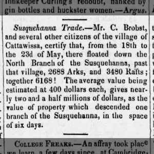 Susquehanna Trade Examiner 6-20-1833