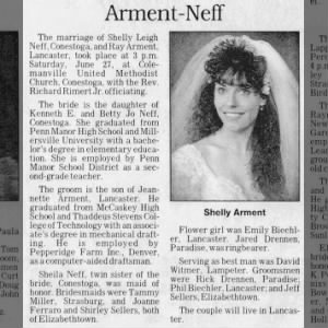 Arment • Neff Marriage Notice